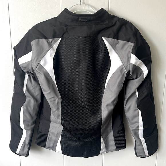 BILT BLM 2 WOMEN'S BLACK POLYESTER BIKER JACKET BANDED COLLAR ZIP-UP SIZE XS - Picture 9 of 10